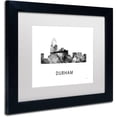 thumbnail image 2 of Trademark Fine Art 'Durham NC Skyline WB-BW' Canvas Art by Marlene Watson, White Matte, Black Frame, 2 of 4