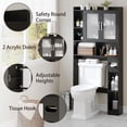 thumbnail image 5 of Vabches Over The Toilet Storage Cabinet, Farmhouse Bathroom Space Saver Organizer Storage Cabinet with Adjustable Shelf and Acrylic Doors, 5 of 6