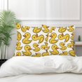 thumbnail image 4 of Duck Pillow Covers 16x16 Inch Set of 2 Yellow Cute Ducks Throw Pillow Cases Cartoon Duckling Cushion Cover Duck Decor, Cute Duck Gifts, 4 of 6