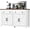 White, variant on Winkalon 55'' Kitchen Sideboard Buffet Cabinet, 4-Doors 2-Drawers Farmhouse Storage Cabinet with Adjustable Shelves, Blue