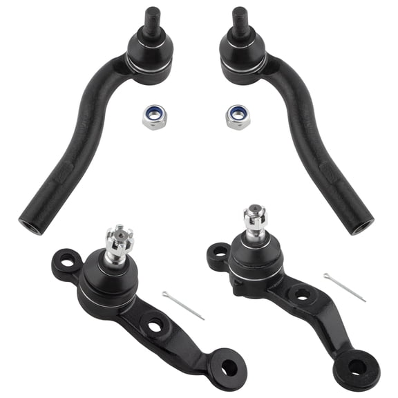 BOXI (Set of 4) Front Lower Ball Joints Outer Tie Rods Fit for Lexus GS300 1998-2005 / GS400 1998-2000 / GS430 2001 2002 2003 2004 2005 / SC430 2002-2010 | Replace K500102 K500101 ES80584 ES80585