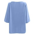 thumbnail image 4 of Pntutb Mujeres Tallas grandes Damas Un hombro Abeja Impreso Camiseta top Verano Blusa suelta Pntutb Pntutb-22, 4 of 7
