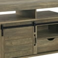thumbnail image 3 of 79 Inch Wood TV Media Entertainment Center Sliding Barn Door Cabinet Oak - Saltoro Sherpi, 3 of 5