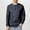 #Navy, variant on DPTALR Men's Solid Color Button Round Neck Knitted Long Sleeved Shirt,Brown,L