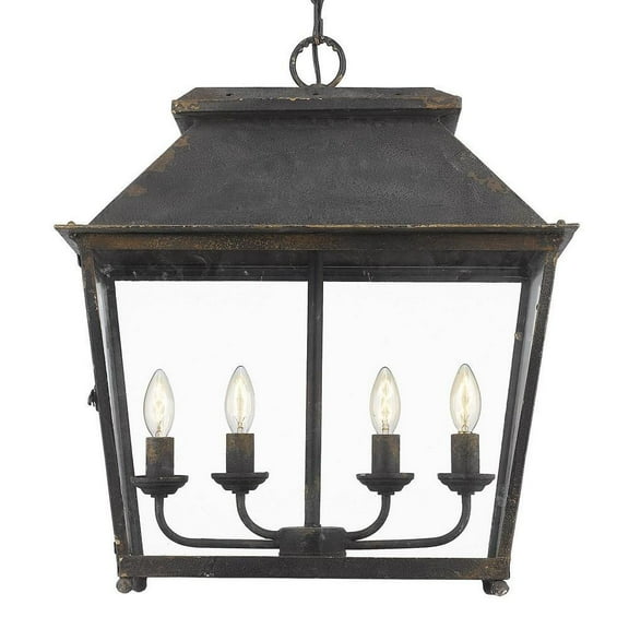 4 Light Pendant in Transitional Style 24.25 inches High By 21.25 inches Wide-Antique Black Iron Finish Bailey Street Home 170-Bel-2942285
