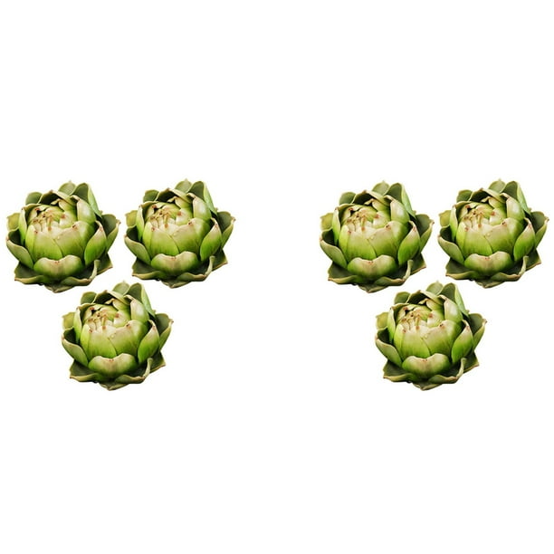 6 Piezas Alcachofa Artificial Verde de Plástico Flor Falsa Alcachofa Falsa para la Decoración de la Mesa del Banquete de Boda de Casa
