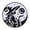 QHXZ4803, variant on Gothic Witch Enameled Brooch Black Cats Moons Punk Styles Decorative Clothing Pin Accessories For Halloween