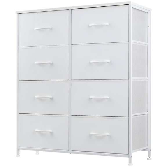 Tall Fabric Dresser Storage Tower with 9 Drawers and Wooden Top for Closet Bedroom Entryway Nursery