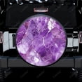 thumbnail image 1 of Purple and Gold Marble Pattern Polyester Universal Spare Wheel Tire Cover Wheel Covers for Trailer RV SUV Truck Camper, 1 of 5