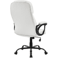 Yaheetech High Back Faux Leather Office Chair, White