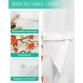 No Hook Shower Curtain and Snap in Liner Set, Hello Fall Gnomes Fabric
