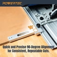 thumbnail image 3 of POWERTEC 1PK Track Saw Guide Rail Square 90° Right Angle (71962N), 3 of 8