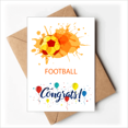thumbnail image 1 of Football soccer orange Sports Wedding Cards Congratulations Greeting Envelopes, 1 of 3