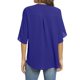 thumbnail image 3 of Fiudx Ofertas de La Semana Blusas Superiores de Camiseta de Manga Larga a Rayas Sólidas con Cuello Redondo de Color para Mujer, 3 of 6