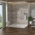 thumbnail image 3 of DUOSONG Shower System With Waterfall Tub Spout,12 Inch Wall Mounted Square Shower System With Rough-In Valve, Brushed Nickel Brushed Nickel Stainless Steel Bath & Faucets Freestanding Tub Faucets, 3 of 9