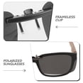 thumbnail image 3 of unbranded Lentes Clip on Polarizados Negros Para Gafas Sin Montura Con Protección Uv, 3 of 8