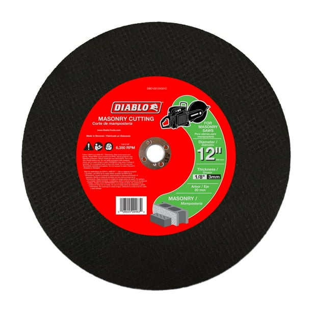 Disco de corte para mampostería Diablo 30 cm x 3 mm 20 mm Arbor