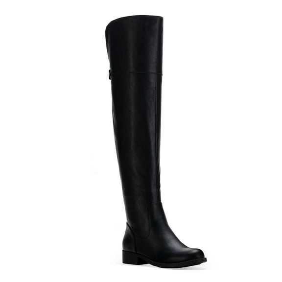 SUN STONE Womens Black Cushioned Gore Stretch Slip Resistant Allicce Round Toe Block Heel Zip-Up Dress Boots Shoes 7 M WC