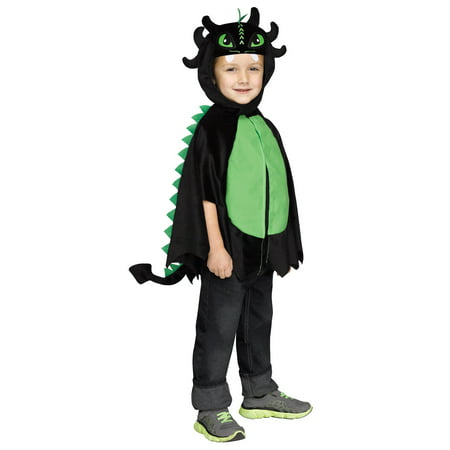 Black Green Fairytale Dragon Cape Medieval Toddler Costume