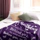thumbnail image 4 of LHSHID Birthday Gifts for Women/Men/Her/Him Friendship Blanket Purple Happy Birthday Decorations Women/Men Throw Blanket Bday Gifts for Women Unique Best Birthday Gift Ideas 30"x40", 4 of 5
