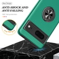 thumbnail image 3 of AIOVETEAB for Google Pixel 7 Case,Silky Soft Touch Heavy Duty Protective Cover with Ring Holder Kickstand Magnetic Phone Case for Pixel 7 2022 (Green), 3 of 6