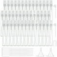 thumbnail image 1 of 80 botellas de spray de plástico transparente de 5 ml/0,17 oz, portátiles, esmeriladas, con 6 pipetas de 2 ml, 2 embudos y 2 bombas de plástico., 1 of 6