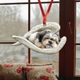 thumbnail image 4 of Lhasa Apso Car Ornament – 2D Flat Pet Lover Gift, Rearview Mirror & Xmas Tree Décor, 4 of 4