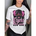 thumbnail image 1 of Camiseta de manga corta con cuello redondo y estampado de figuras para primavera y verano, ropa informal para mujer, camiseta deportiva de ocio., 1 of 6