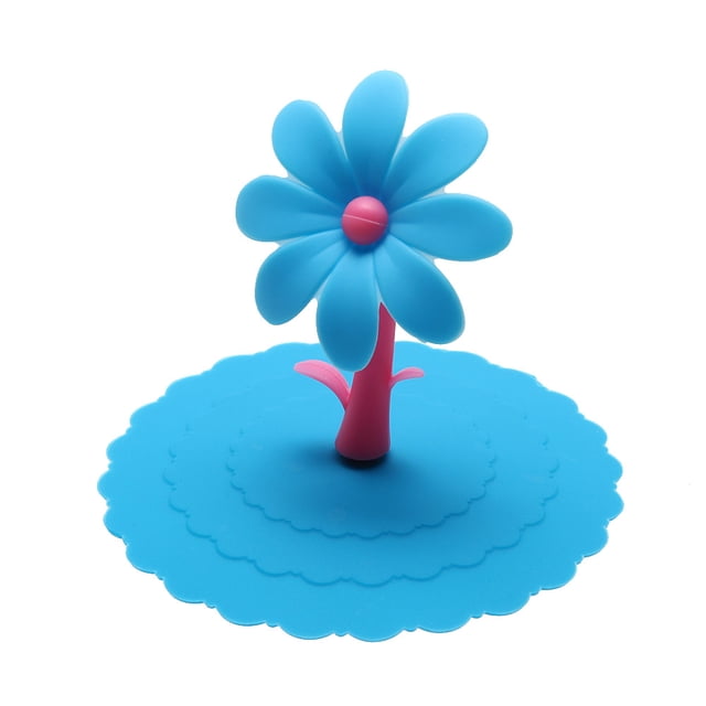 Tapa Silicona Reutilizable A Prueba Polvo Con Girasol (azul)