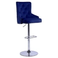 thumbnail image 3 of Alexent Tabourets de Bar en Velours Pivotant Réglables 43.7"-51.6" en Bleu Marine (Lot de 2), 3 of 8
