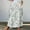 Gray, variant on Womens Flowy Long Maxi Skirt,Women's Printed Elastic Waistband Pleated Pocket Skirt With Mid Calf Skirt White M