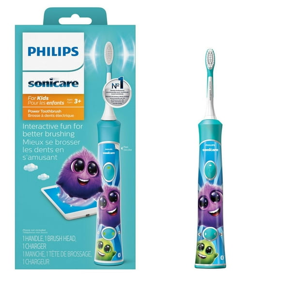 Philips Sonicare for Kids Bluetooth Connected Rechargeable Electric Toothbrush, Blue, HX6321/02