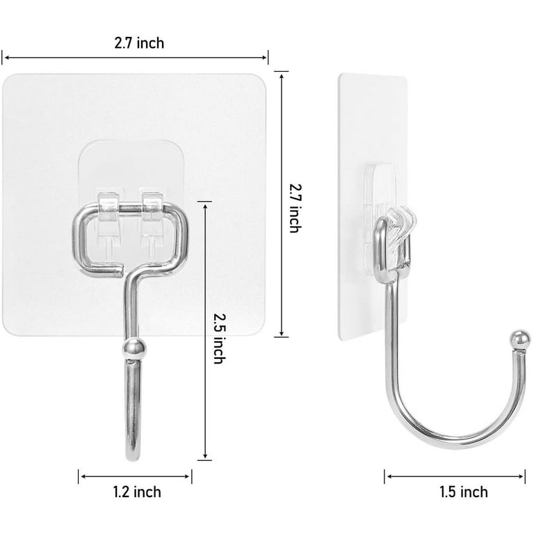Adhesive Hooks For Hanging Heavy Duty Wall Hooks 22 Lbs Self - Temu