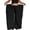 CBF56-Black, variant on Baggy Wide Leg Pants For Women Adjustable Drawstring Elastic Waist Flowy Sweatpants Plus Size Harem Palazzo Trousers Khaki L
