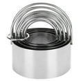 thumbnail image 1 of 5Pcs/Set Biscuits Cutter, Stainless Steel Round Cookies Cutter with Handle Baking Dough Tools, Professional Baking Dough Tools, 1 of 9