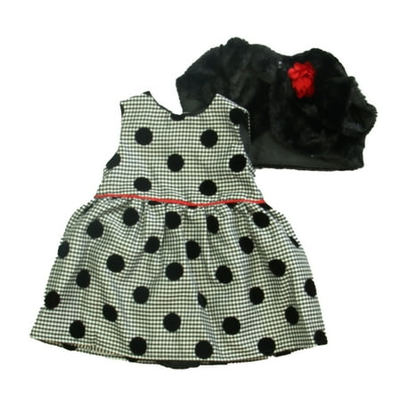 

Pre-owned Marmellata Girls Black| White Dress size: 6-9 Months