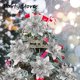 thumbnail image 4 of Flores navideñas con purpurina plateada, adornos de flores artificiales para árbol de Navidad plateado, decoración navideña para el hogar, fiesta de Año Nuevo, 4 of 5