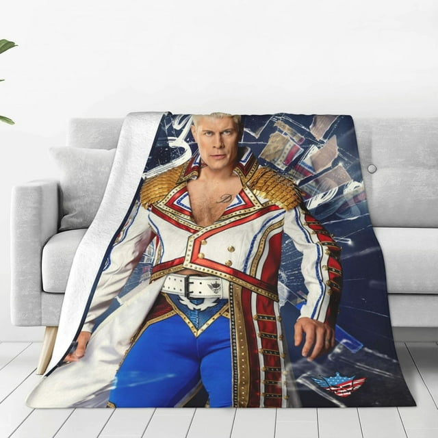 Cody Wrestler Rhodes Throw Blanket Beautiful Air Conditioner Blanket Queen Size Blankets for All Seasons Soft Blankets for Living Room for Beach 80"x60"