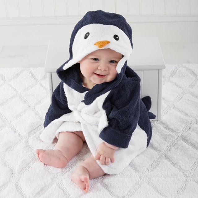 EGNMCR Toddler Baby Hoodie Bath Towel Infant Flannel Bathing Bathrobe Girl Server