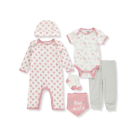 Chick Pea Baby Girls' 6-Piece Layette Set - Walmart.com