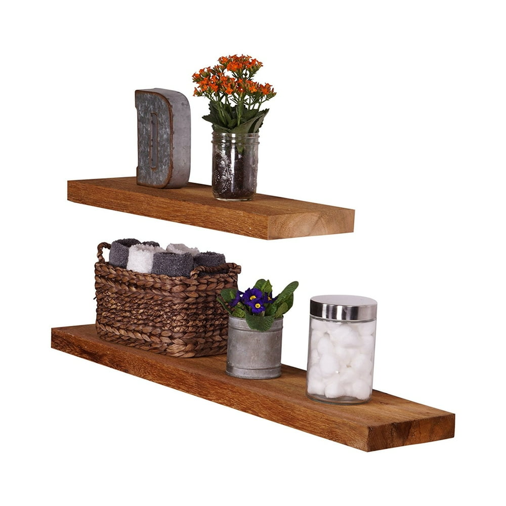 Rough Cedar True Floating Shelf, TwoPiece Set