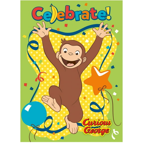 Curious George Invitations, 8ct