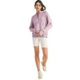 thumbnail image 4 of Women's UltraComfy Quarter-Zip Hoodie, Light Purple, L, 4 of 5