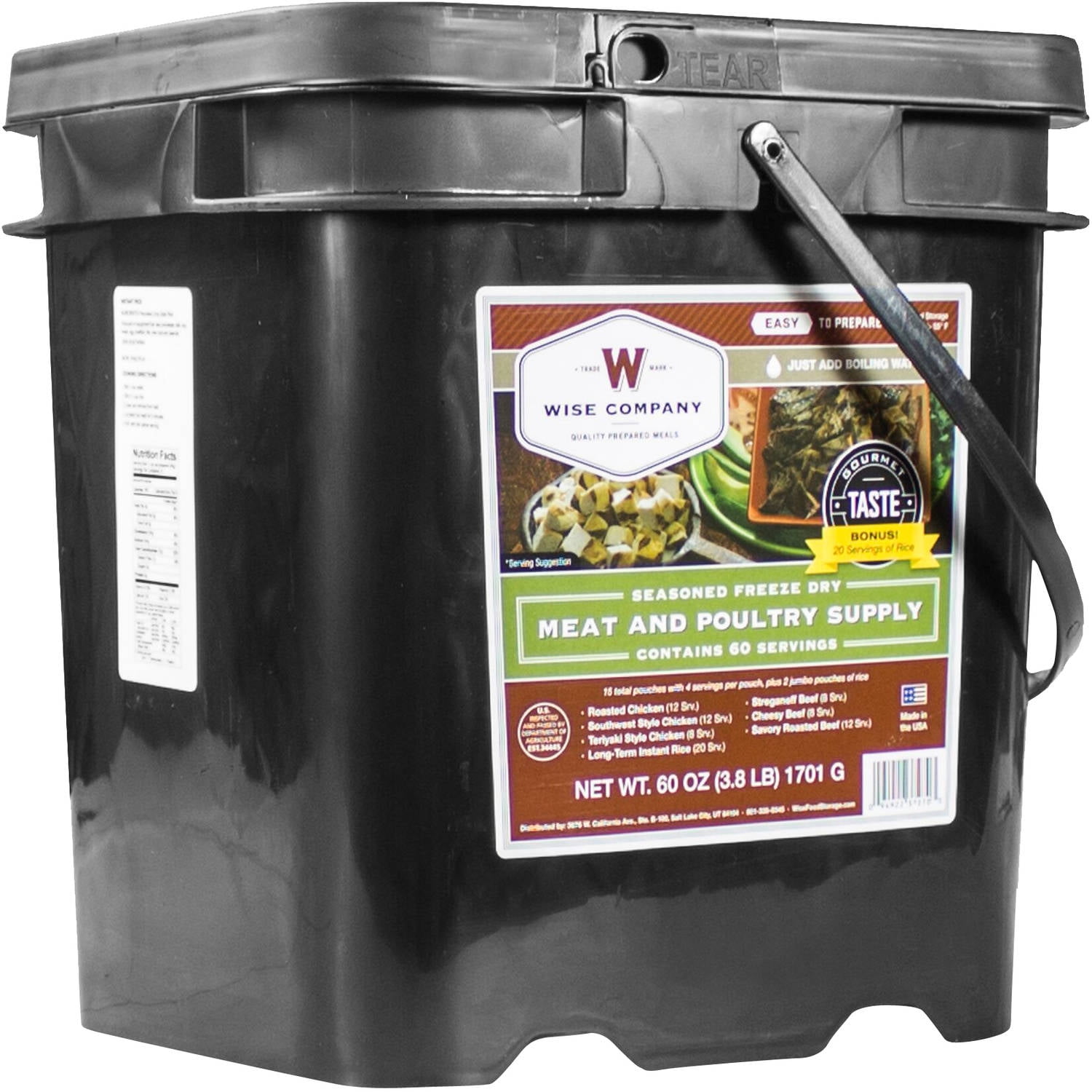 Wise Company Seasoned Freeze Dried Meat & Poultry Food Supply Kit, 80 pc by Wise Company, Inc