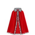 thumbnail image 1 of Capa roja de rey para niños y adultos, bata de Príncipe, capa de terciopelo con corona, accesorios de disfraz para fiesta de cumpleaños y Halloween, 1 of 2