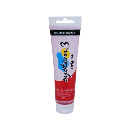 UPC: 5011386076133 | Daler-Rowney Original System 3 Acrylic Paint 150ml Tube Cadmium Red Hue