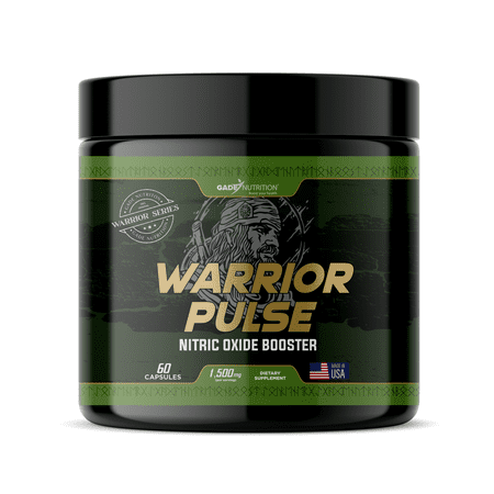 Gade Nutrition Pre Workout in Capsules Warrior Pulse | Essential Amino Acids and Nitric Oxide Booster Blend | 60 Vegetable Capsules | Non-GMO, Gluten-Free, No Fillers | Made in the USA
