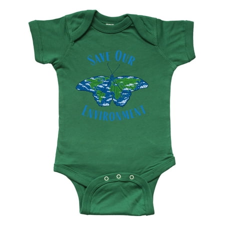 

Inktastic Save Our Environment Earth Butterfly Gift Baby Boy or Baby Girl Bodysuit