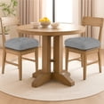 thumbnail image 2 of PYPUMSA Dinner Chair Cushions Set of 4, 15.5" x 15.5" Square Patio Cushions Patio Chairs Seat Pads Water-Resistant Patio Chair Cushions with Ties for Non-Slip Support, 4" Thick, Gray, 2 of 5