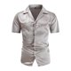 thumbnail image 3 of Blusa y camisa de manga corta con cuello vuelto para hombre, camisa brillante de manga corta con cuello vuelto, blusa de manga corta con cuello vuelto, abrigo de poliéster para hombre, 3 of 8